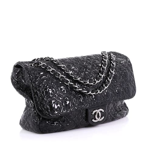 chanel rock in moscow bag|Chanel Rock In Moscow Flap Bag Patent Vinyl Jumbo Red 2729053.